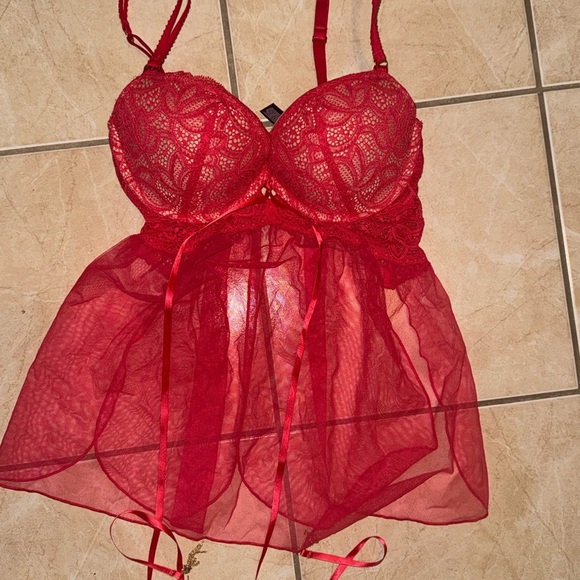 Victoria's Secret Other - Victoria's Secret Red Lace Chemise